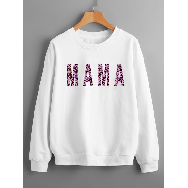 Φούτερ Γυναικείο MAMA Pink Leopard