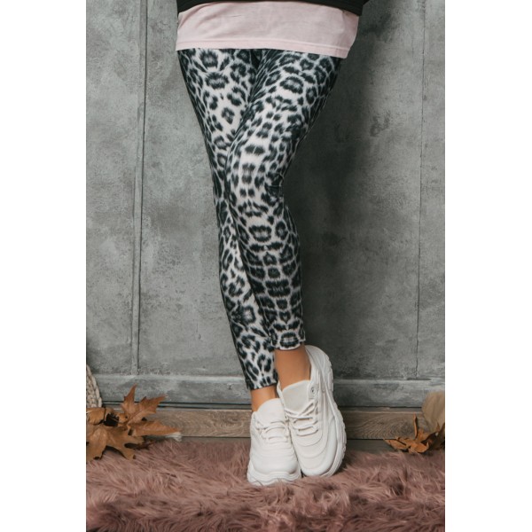 FW24 Κολάν Γυναικείο Ασπρόμαυρο Leopard