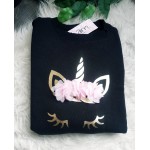 ΣΕΤ (2τεμ.) Φούτερ Gold Unicorn Λουλούδια