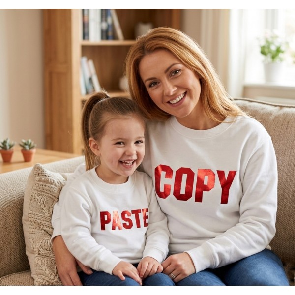 FW21-set (2 τεμαχίων)  Φούτερ Μπλούζες Γυναικείο & Παιδικό COPY-PASTE Metallic