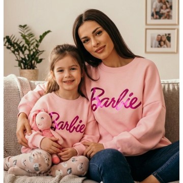 FW21-set (2 τεμαχίων)  Φούτερ Μπλούζες Γυναικείο & Παιδικό Barbie Metallic 