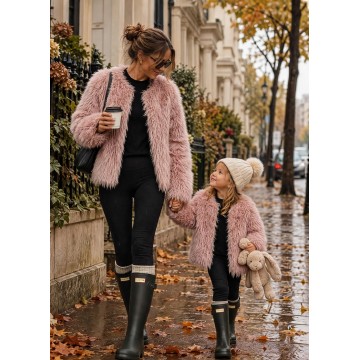 FW21-set (2 τεμαχίων)  Γούνα Συνθετική Μακρύτριχη