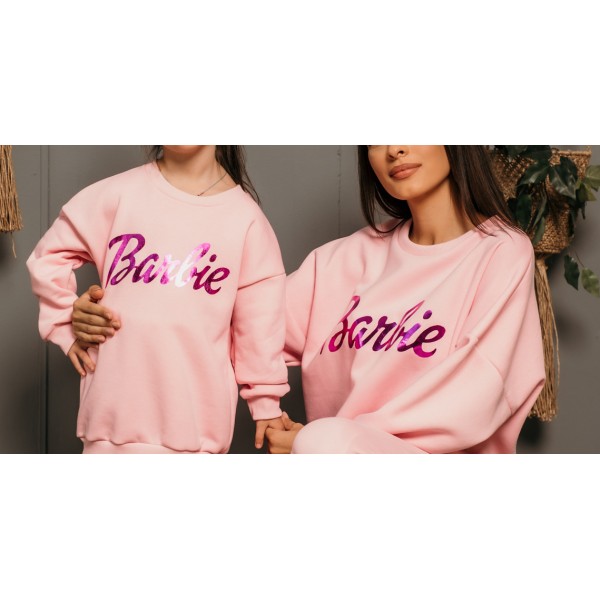 FW21-set (2 τεμαχίων)  Φούτερ Μπλούζες Γυναικείο & Παιδικό Barbie Metallic 