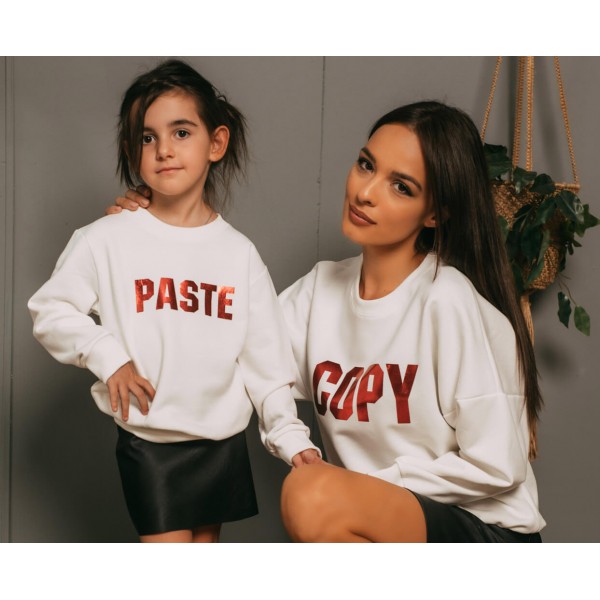 FW21-set (2 τεμαχίων)  Φούτερ Μπλούζες Γυναικείο & Παιδικό COPY-PASTE Metallic