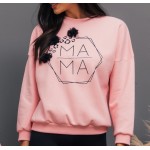 Φούτερ Γυναικείο Ροζ Hexagon MAMA