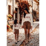 FW23-set (4 τεμαχίων) Γυναικείo & Παιδικό Σορτς Ταμπά Δερματίνη  &  Φούτερ MAMA-MAMA'S girl
