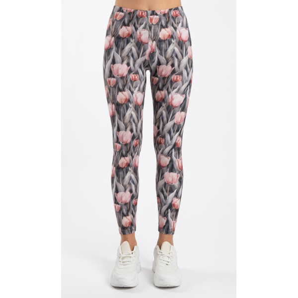 FW25-030 Κολάν Γυναικείο Λύκρα Print Tulips