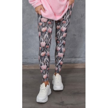 FW25-030 Κολάν Γυναικείο Λύκρα Print Tulips