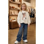 FW27-Σετ Παιδικό  (2 τεμαχίων) Τζην Στρας & Φούτερ Swing Girl