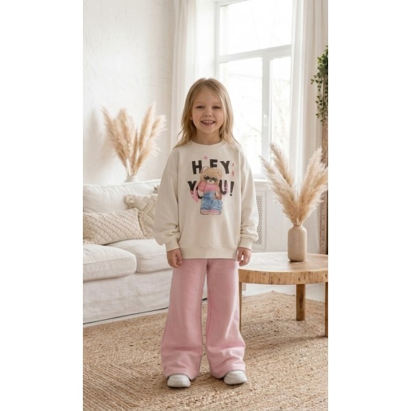 FW27-set (2 τεμαχίων)  Παιδικό Φόρμα  Print HEY YOU