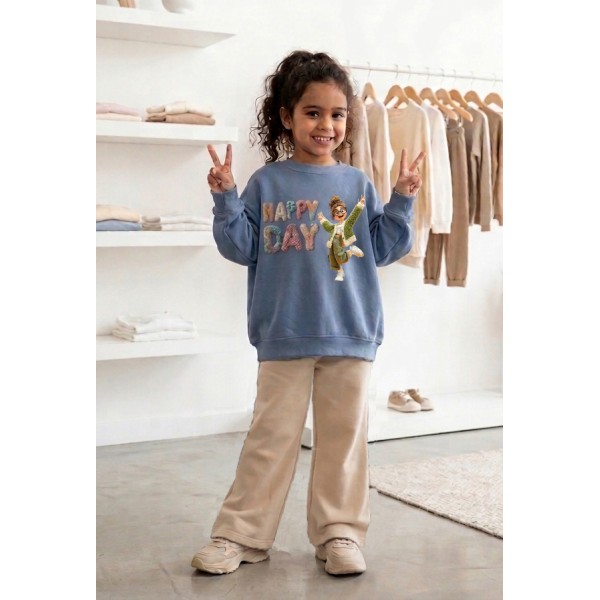 FW27-set (2 τεμαχίων)  Παιδικό Φόρμα  Print Happy Day
