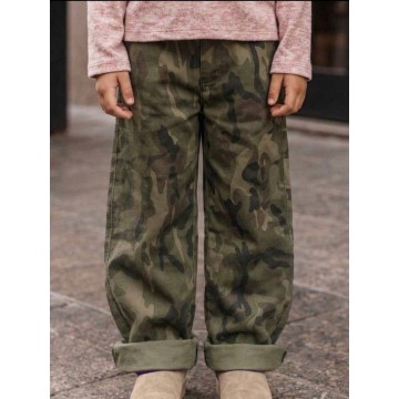 FW27 Παιδικό  Παντελόνι Φούτερ Army Χακί 