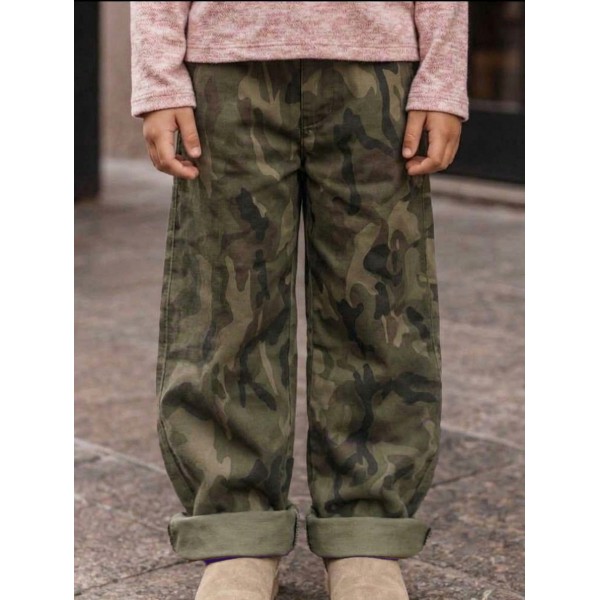 FW27 Παιδικό  Παντελόνι Φούτερ Army Χακί 