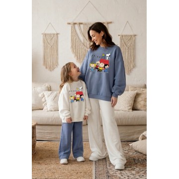 FW27-set (4 τεμαχίων) Γυναικείο & Παιδικό Φόρμα  Print Frieds