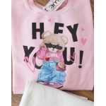 FW27-set (2 τεμαχίων) Γυναικείο  Φόρμα  Print HEY YOU