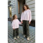FW27-set (2 τεμαχίων) Γυναικείο  Φόρμα Φούτερ Παντελόνι Army Μπλούζα Κουκούλα Ροζ
