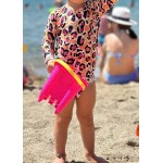  Μαγιό Σετ  (2 τεμάχια: γυναικείο+παιδικό) Γυναικείο ΟΔ.451 Παιδικό Μακρυμάνικο Orange Leopard 