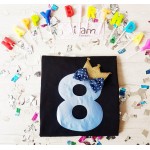 Birthday Μπλούζα Νούμερο Κορώνα Χρυσή Αγόρι