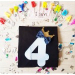 Birthday Μπλούζα Νούμερο Κορώνα Χρυσή Αγόρι
