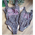 Μαγιό Σετ Baywatch Leopard Wild Mom Wild Girl (2 τεμάχια: γυναικείο+παιδικό)