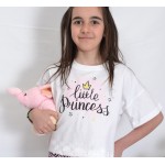 SS26-set (2 τεμαχίων) Παιδικό Κολάν Pink Square & μπλούζα Little Princes