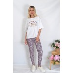 SS26-030 Κολάν Γυναικείο Λύκρα Print Pink Leopard