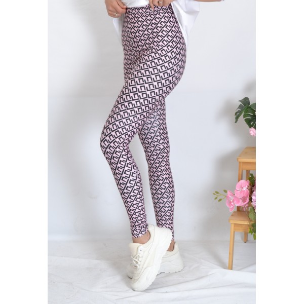 SS26-030 Κολάν Γυναικείο Λύκρα Print Pink Leopard