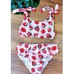 Μπικίνι Παιδικό Strawberries Με Βολάν Bottom 