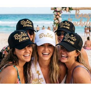 Kαπέλα Bride & Bride team Χρυσό Γκλίτερ