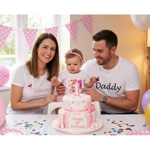 Birthday Family Set (Σετ 3 τεμαχίων) Αρκουδάκι Μπαλόνια Κορίτσι