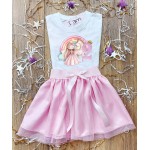 Birthday Σετ 2 τεμαχίων Μπλούζα Princess-Rainbow-Αριθμό Ηλικίας & Τούτου 