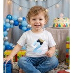 Birthday Μπλούζα Νούμερο Κορώνα Χρυσή Αγόρι