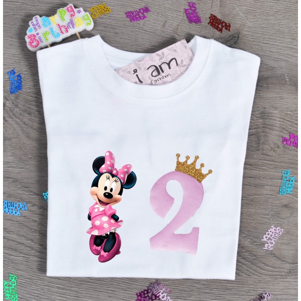 Birthday Μπλούζα Παιδική ΜΙΝΙΕ ροζ