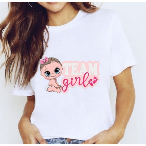  Gender Reveal Party Μπλούζα Team Girl