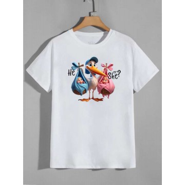  Gender Reveal Party Μπλούζα Πελαργός Boy or Girl