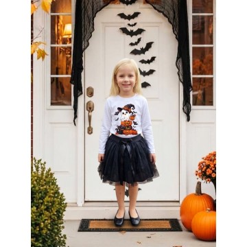 Σετ (2 τεμαχίων) Μπλούζα & Τούτου Φούστα Halloween Κολοκύθες