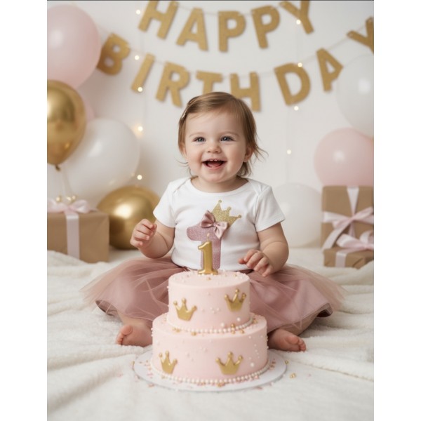 Birthday Μπλούζα Νούμερο Κορώνα Κορίτσι